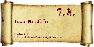 Tuba Milán névjegykártya
