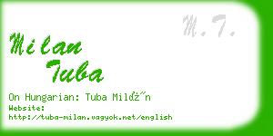 milan tuba business card